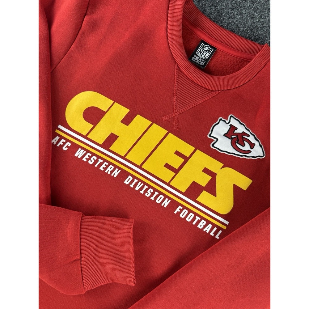 Kansas City Chiefs NFL Team Apparel Crewneck Sweatshirt Red Mens S